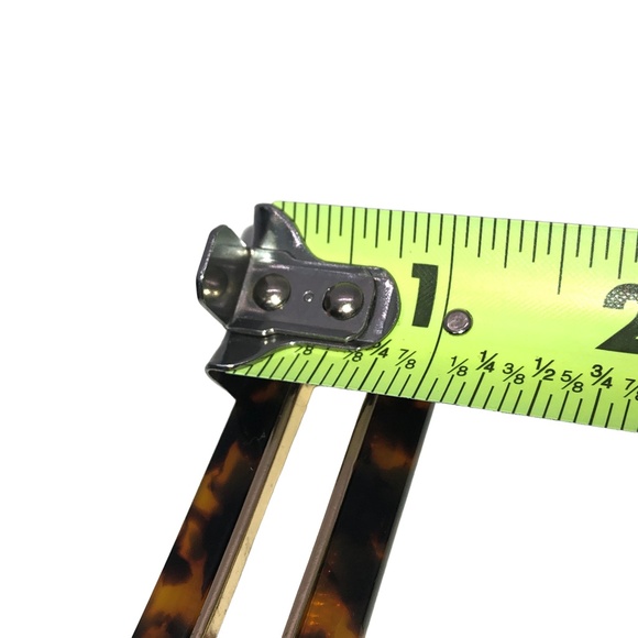 Rectangle Baubles Tortoise Resin Pierced Earrings - Picture 6 of 12